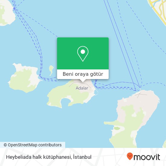 Heybeliada halk kütüphanesi harita