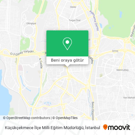 Küçükçekmece İlçe Milli Eğitim Müdürlüğü harita