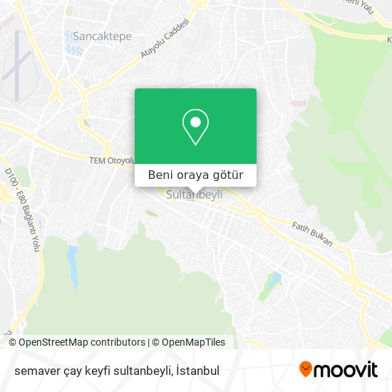 semaver çay keyfi sultanbeyli harita