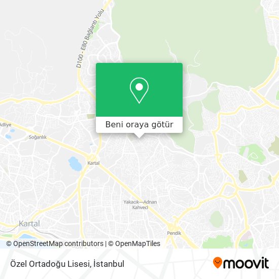 Özel Ortadoğu Lisesi harita