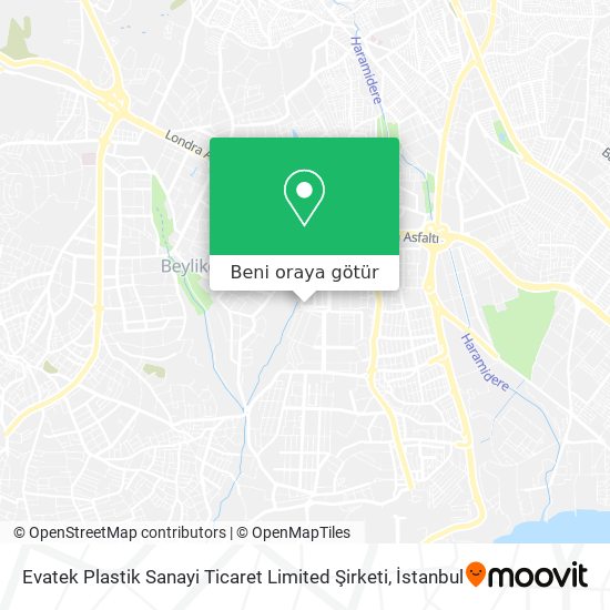 Evatek Plastik Sanayi Ticaret Limited Şirketi harita