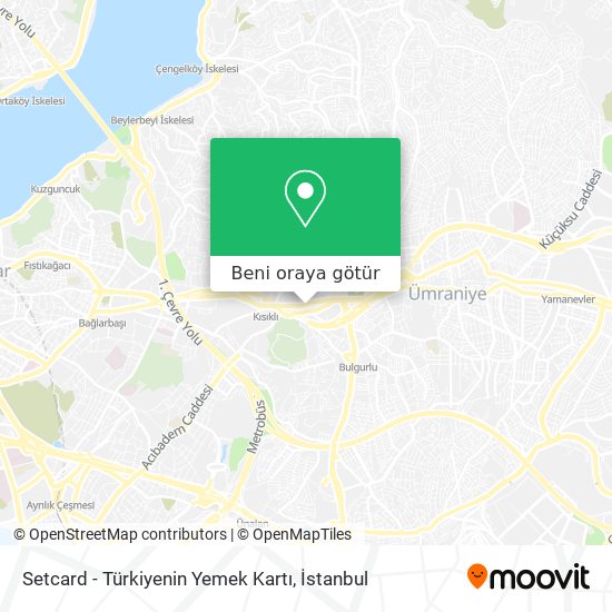 Setcard - Türkiyenin Yemek Kartı harita