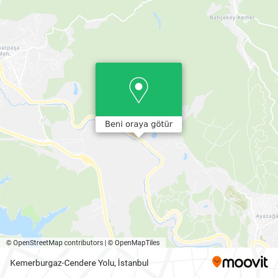 Kemerburgaz-Cendere Yolu harita