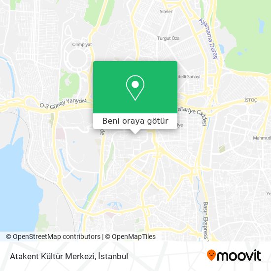 Atakent Kültür Merkezi harita