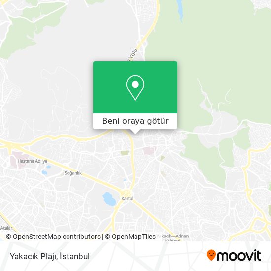 Yakacık Plajı harita
