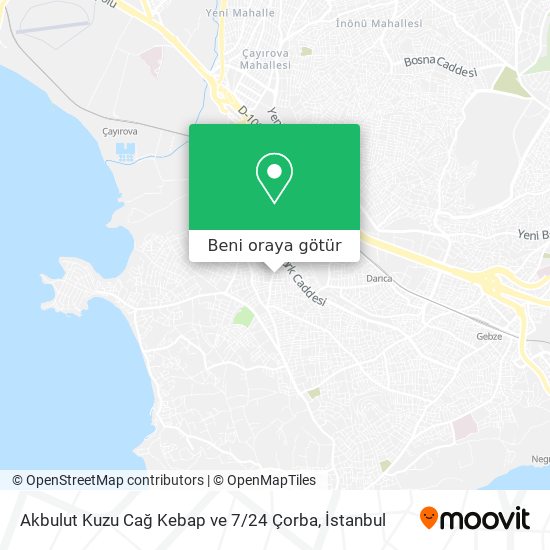 Akbulut Kuzu Cağ Kebap ve 7 / 24 Çorba harita