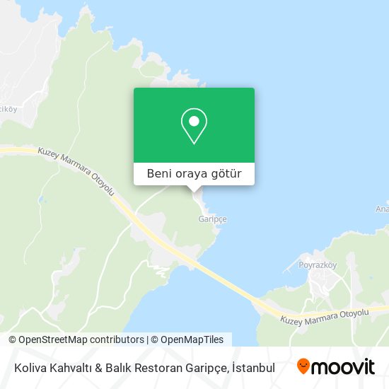 Koliva Kahvaltı & Balık Restoran Garipçe harita