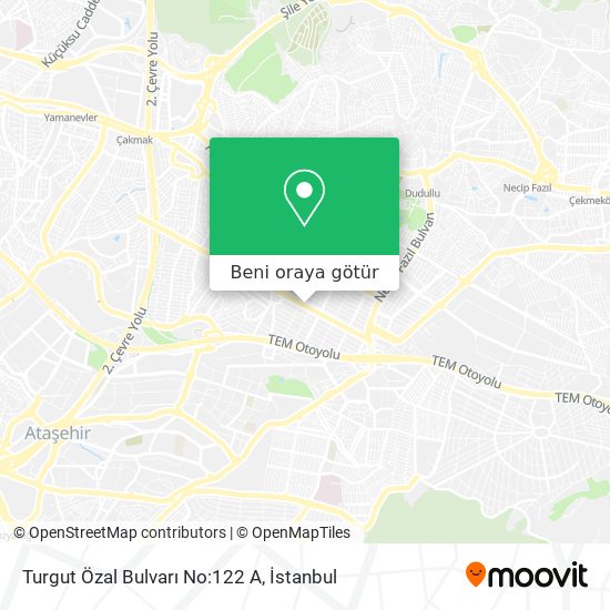 Turgut Özal Bulvarı No:122 A harita