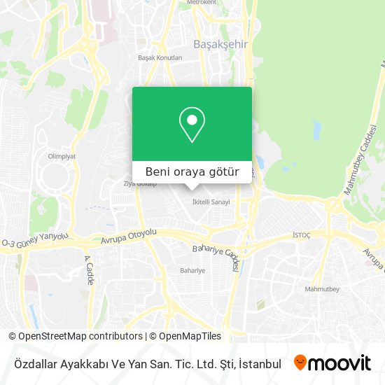 Özdallar Ayakkabı Ve Yan San. Tic. Ltd. Şti harita