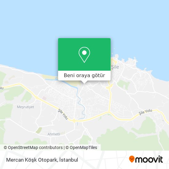 Mercan Köşk Otopark harita