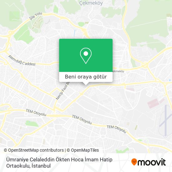Ümraniye Celaleddin Ökten Hoca İmam Hatip Ortaokulu harita