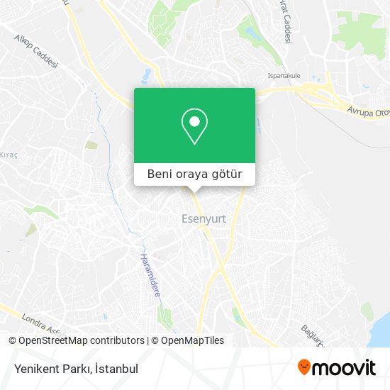 Yenikent Parkı harita