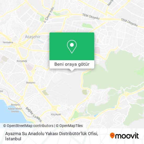 Ayazma Su Anadolu Yakası Distribütör’lük Ofisi harita