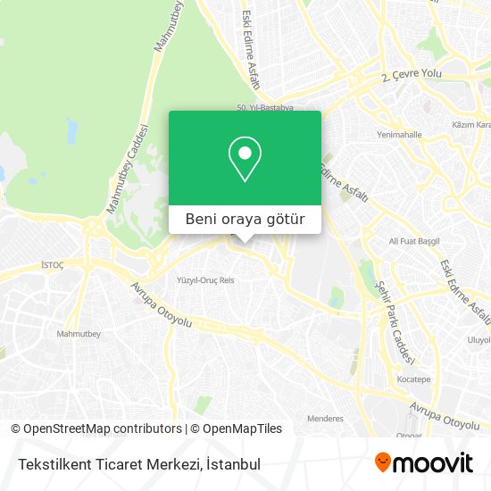 Tekstilkent Ticaret Merkezi harita