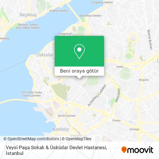 Veysi Paşa Sokak & Üsküdar Devlet Hastanesi harita