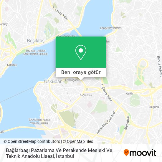 Bağlarbaşı Pazarlama Ve Perakende Mesleki Ve Teknik Anadolu Lisesi harita