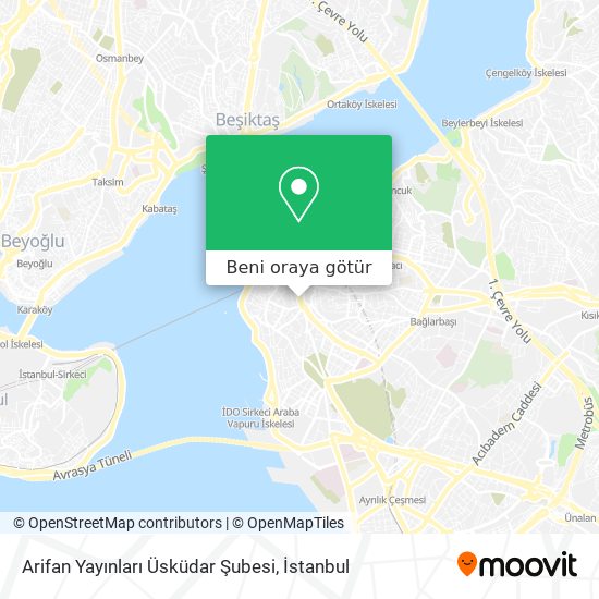 Arifan Yayınları Üsküdar Şubesi harita