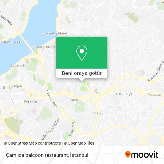 Çamlıca  balcoon restaurant harita