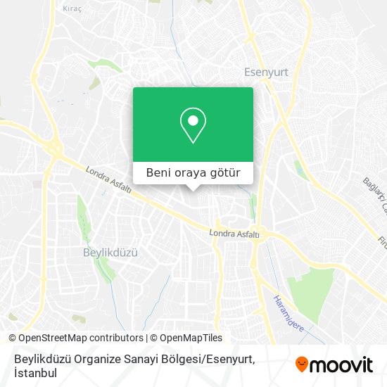 Beylikdüzü Organize Sanayi Bölgesi / Esenyurt harita