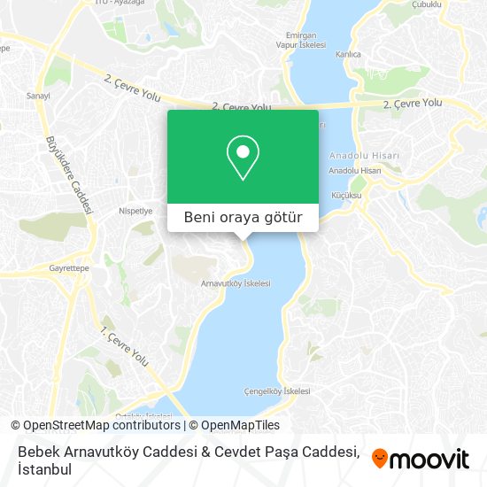 Bebek Arnavutköy Caddesi & Cevdet Paşa Caddesi harita