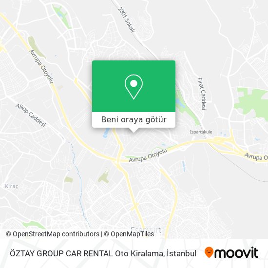 ÖZTAY GROUP CAR RENTAL Oto Kiralama harita