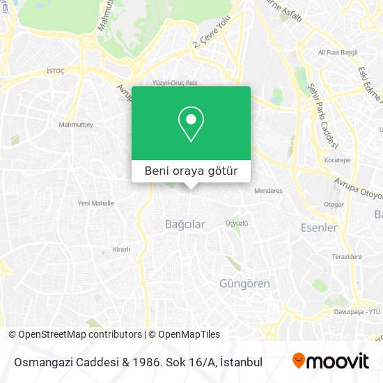 Osmangazi Caddesi & 1986. Sok 16 / A harita