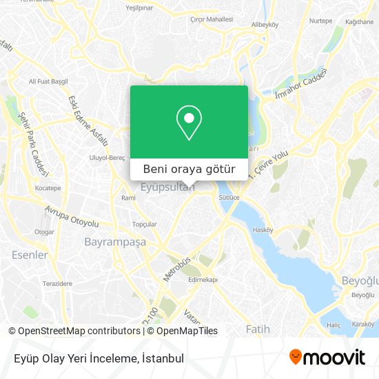 Eyüp Olay Yeri İnceleme harita