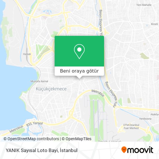 YANIK Sayısal Loto Bayi harita