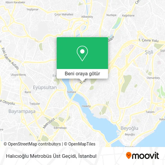 Halıcıoğlu Metrobüs Üst Geçidi harita