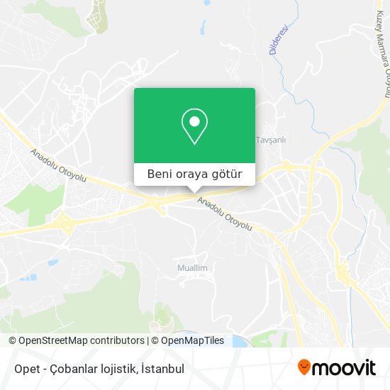 Opet - Çobanlar lojistik harita