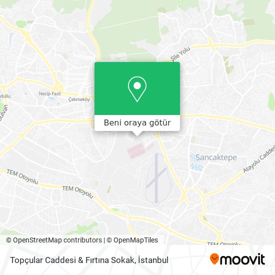 Topçular Caddesi & Fırtına Sokak harita