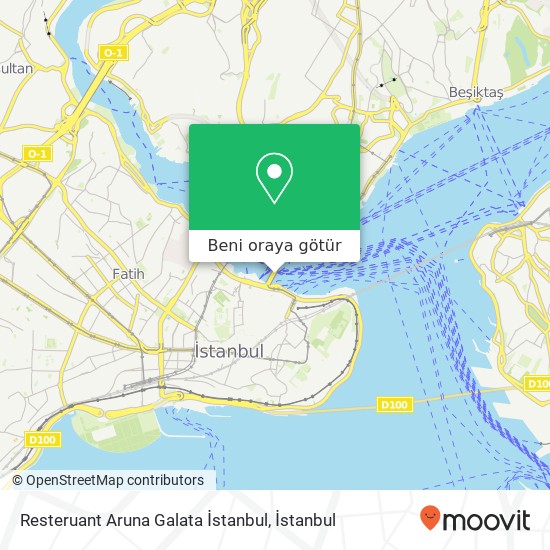 Resteruant Aruna Galata İstanbul harita