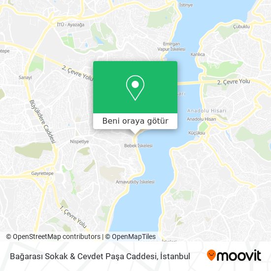 Bağarası Sokak & Cevdet Paşa Caddesi harita