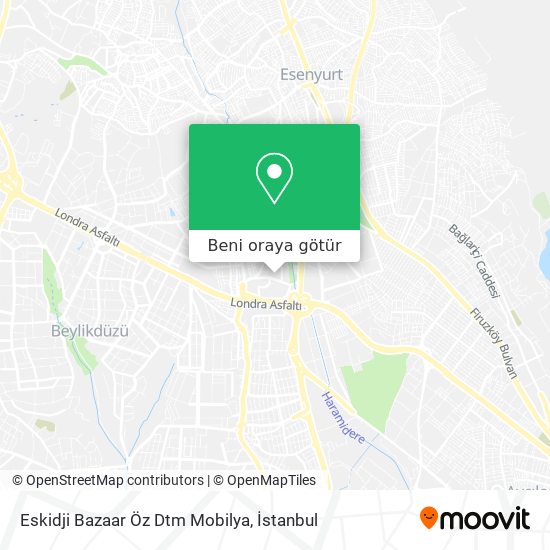Eskidji Bazaar Öz Dtm Mobilya harita