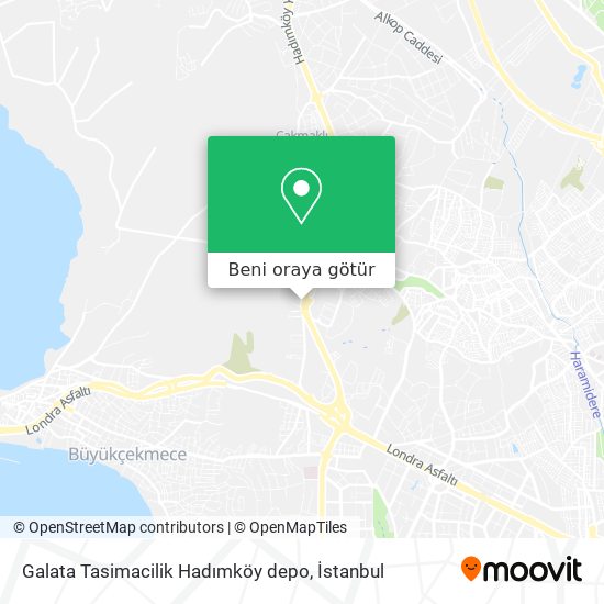 Galata Tasimacilik Hadımköy depo harita