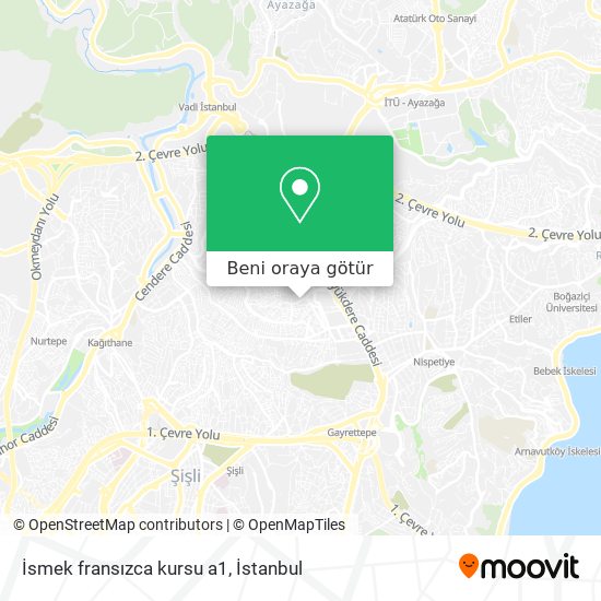 İsmek fransızca kursu a1 harita