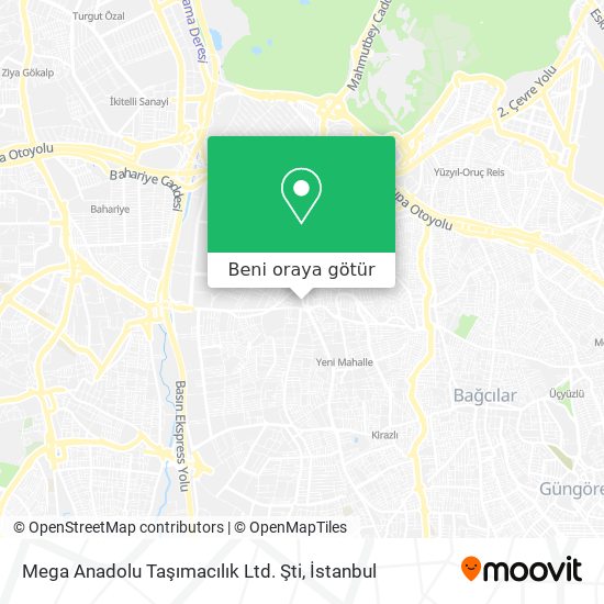 Mega Anadolu Taşımacılık Ltd. Şti harita