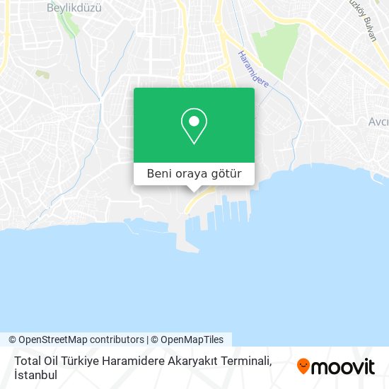 Total Oil Türkiye Haramidere Akaryakıt Terminali harita