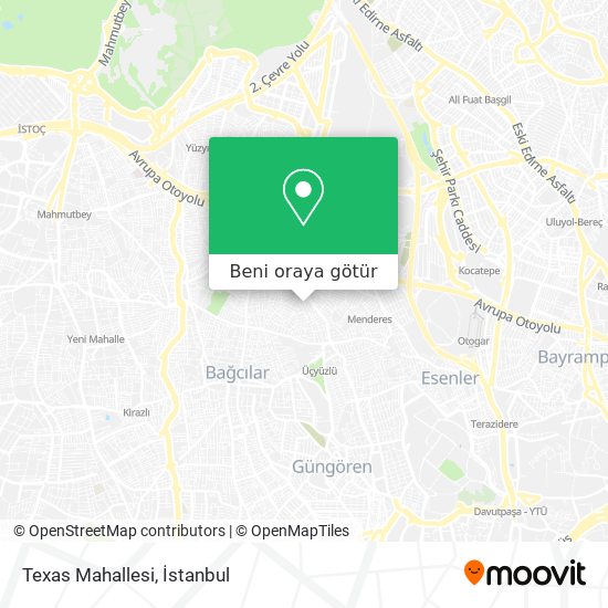 Texas Mahallesi harita