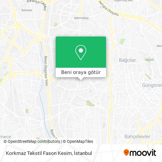 Korkmaz Tekstil Fason Kesim harita