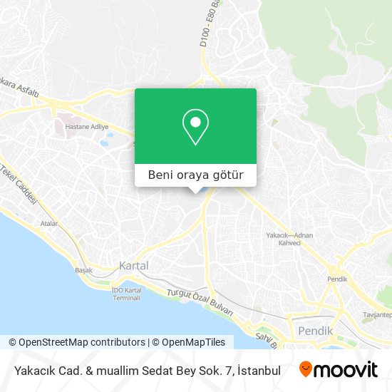 Yakacık Cad. & muallim Sedat Bey Sok. 7 harita