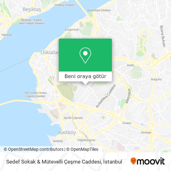 Sedef Sokak & Mütevelli Çeşme Caddesi harita