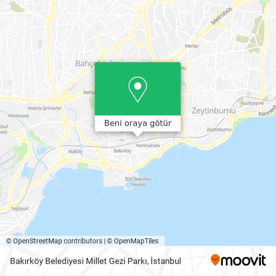 Bakırköy Belediyesi Millet Gezi Parkı harita