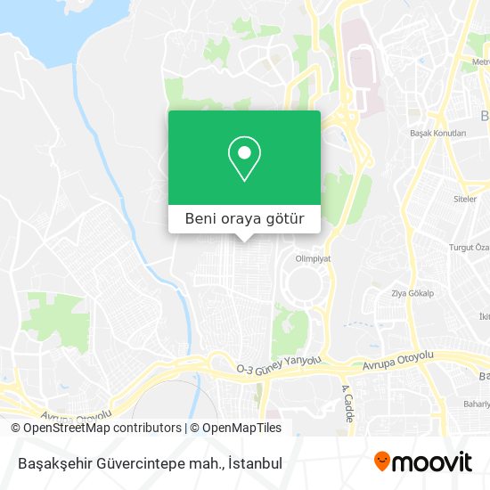 Başakşehir Güvercintepe mah. harita