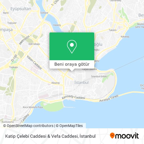 Katip Çelebi Caddesi & Vefa Caddesi harita