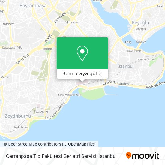 Cerrahpaşa Tıp Fakültesi Geriatri Servisi harita