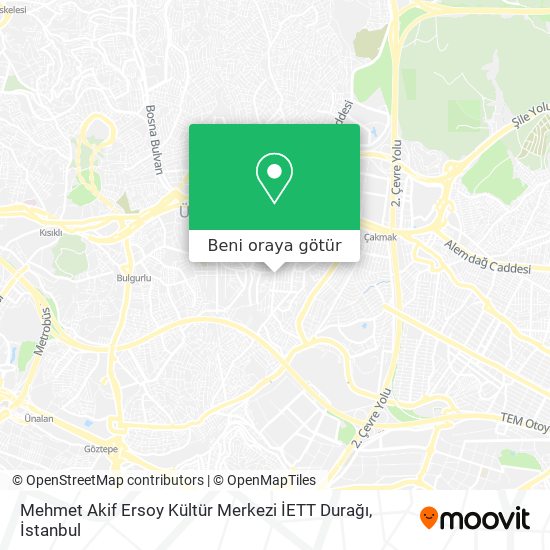 Mehmet Akif Ersoy Kültür Merkezi İETT Durağı harita