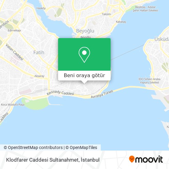Klodfarer Caddesi Sultanahmet harita