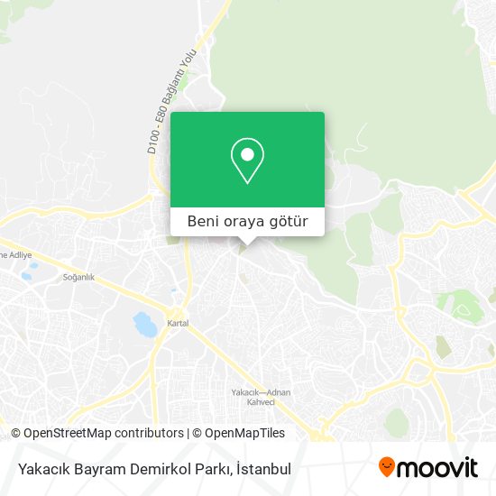 Yakacık Bayram Demirkol Parkı harita