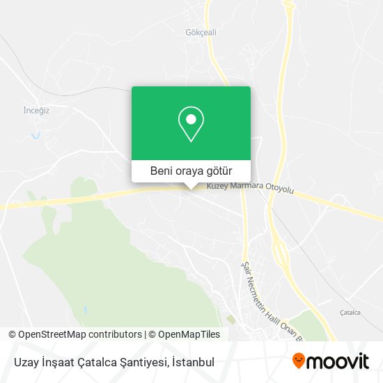 Uzay İnşaat Çatalca Şantiyesi harita